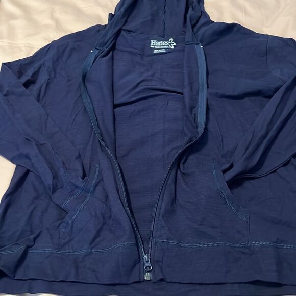 Hanes szXXL zip front drawstring hoodie with pockets GUC 2 available - Picture 3 of 7